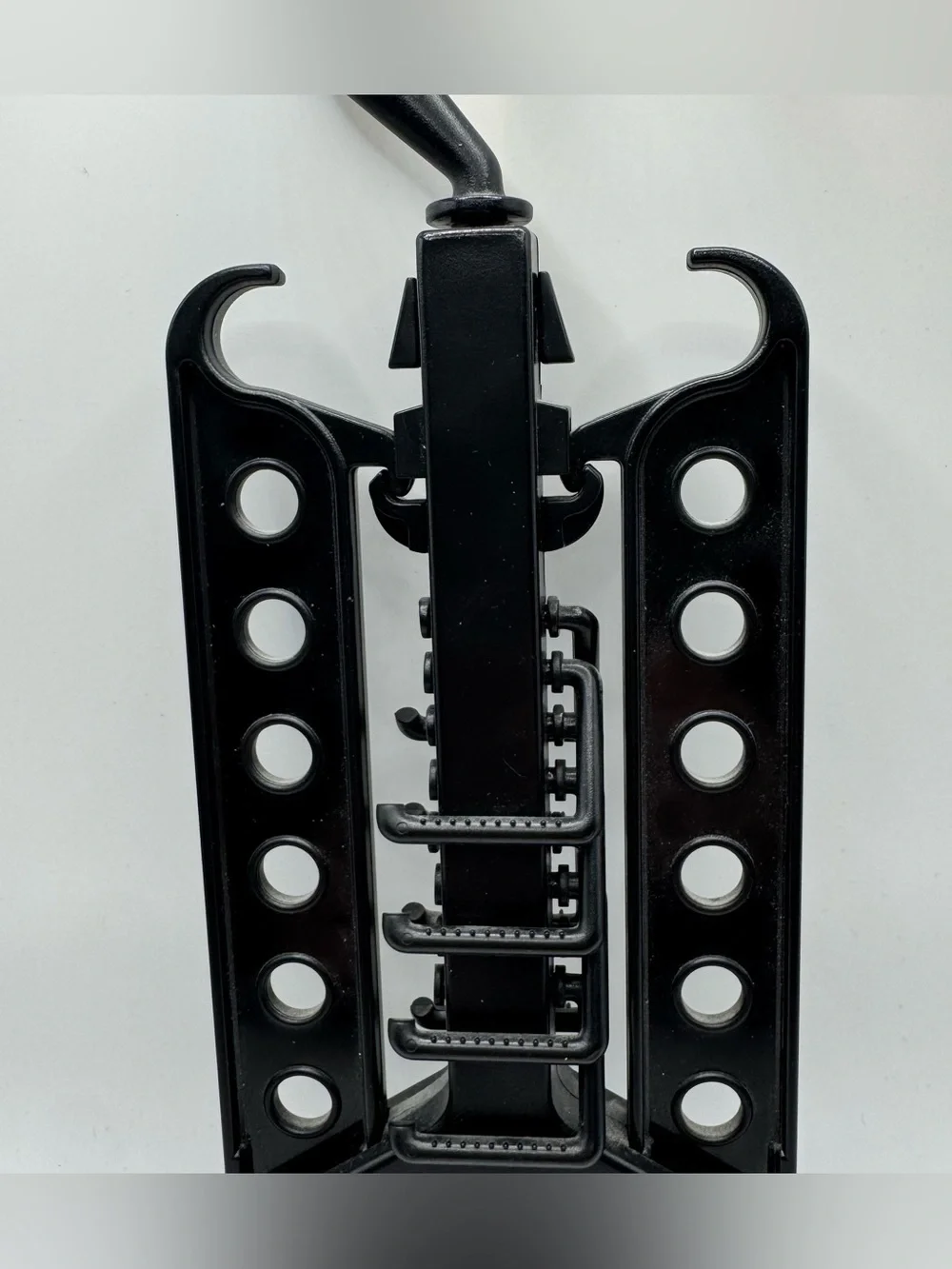Hook n Hanger Black Plastic Closet Hanger System Space Saving Storage Organizer